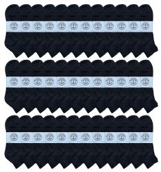 36 Pieces Yacht & Smith Men's King Size Cotton Terry Cushion Sport Ankle Socks Size 13-16 Black - Big And Tall Mens Ankle Socks