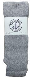 12 Pairs Yacht & Smith Men's Cotton 28 Inch Tube Socks, Referee Style, Size 10-13 Solid Gray - Mens Tube Sock