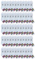 60 Pieces Yacht & Smith Men's Cotton Sport Ankle Socks Size 10-13 With Stripes - Mens Ankle Sock