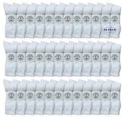 36 of Yacht & Smith Women's Cotton Terry Cushioned Athletic White Crew Socks