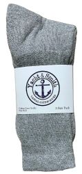 48 Pairs Yacht & Smith Women's Cotton Crew Socks Gray Size 9-11 - Womens Crew Sock