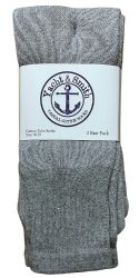 36 Units of Yacht & Smith Women's Cotton Tube Socks, Referee Style, Size 9-15 Solid Gray - Women's Tube Sock