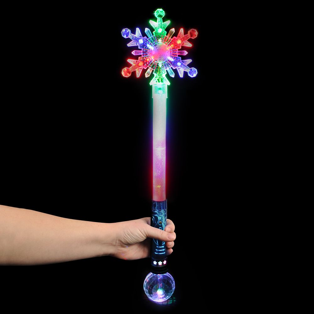 48 pieces 21" Snowflake Magic Ball Wand - Light Up Toys