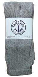 12 of Yacht & Smith Women's 26 Inch Cotton Tube Sock Solid Gray Size 9-11