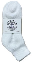 24 Pieces Yacht & Smith Women's Cotton Ankle Socks White Size 9-11 - Womens Ankle Sock