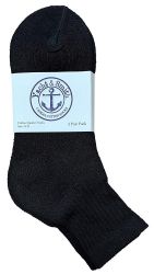 36 Pieces Yacht & Smith Women's Cotton Ankle Socks Black Size 9-11 - Womens Ankle Sock