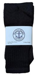 60 of Yacht & Smith Kids 12 Inch Cotton Tube Socks Solid Black Size 6-8