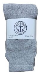 120 Pairs Yacht & Smith Kid's Cotton 12" Inch Terry Cushioned Athletic Gray Tube Socks - Boys Crew Sock