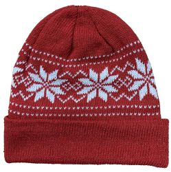 144 Pieces Yacht & Smith Unisex Snowflake Fleece Lined Winter Beanie 6 Colors - Winter Beanie Hats