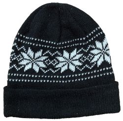 36 Pieces Yacht & Smith Unisex Snowflake Fleece Lined Winter Beanie 6 Colors - Winter Beanie Hats