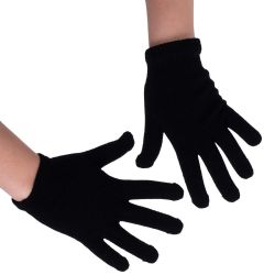 12 Pairs Yacht & Smith Unisex Black Magic Gloves - Knitted Stretch Gloves