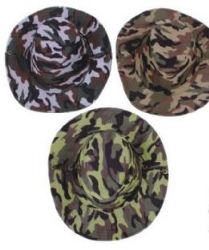 72 Pieces of Unisex Assorted Color Camo Boonie Hat