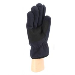 36 Wholesale Men's Double Layer Fleece Gloves With Gripper Palm In Assorted Colors