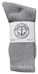 48 of Yacht & Smith Men's Cotton Athletic Terry Cushioned Gray Crew Socks
