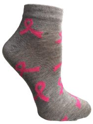 60 Pairs Yacht & Smith Pink Ribbon Breast Cancer Awareness Ankle Socks For Women - Breast Cancer Awareness Socks