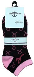 36 of Yacht & Smith Women's Assorted Colored Breast Cancer Awareness Ankle Socks