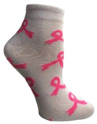 12 Units of Yacht & Smith Pink Ribbon Breast Cancer Awareness Ankle Socks For Women - Breast Cancer Awareness Socks
