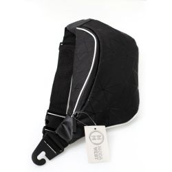 24 Bulk Diamond Design Large Fanny Packs Belt Bags In Black