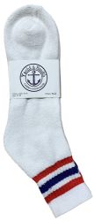 72 Pieces Yacht & Smith Men's King Size Cotton Sport Ankle Socks Size 13-16 With Stripes - Big And Tall Mens Ankle Socks