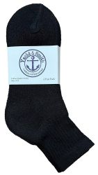 60 Pieces Yacht & Smith Women's Cotton Ankle Socks Black Size 9-11 - Womens Ankle Sock