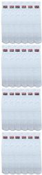 24 of Yacht & Smith Men's Cotton 31" Inch Terry Cushioned Athletic White Usa Logo Tube Socks Size 13-16