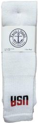 24 of Yacht & Smith Men's Cotton 31" Inch Terry Cushioned Athletic White Usa Logo Tube Socks Size 13-16