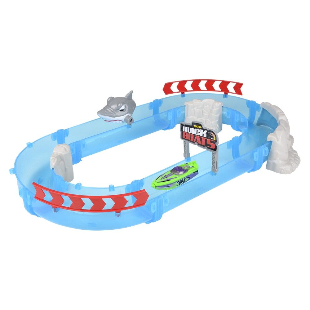 6 pieces of Aqua Shark Attack Speed Boat Racetrack
