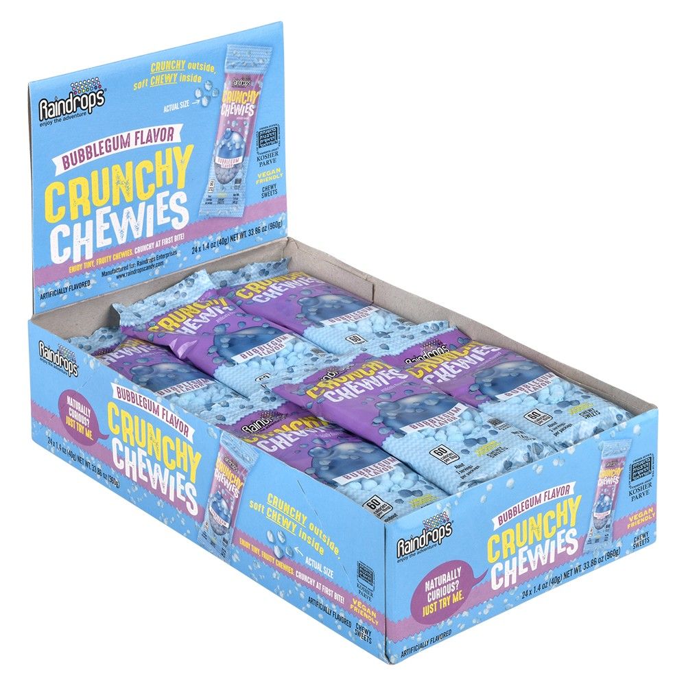 192 pieces Raindrops Crunchy Chewies Bubblegum - Food & Beverage