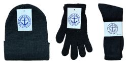 360 Pieces Winter Bundle Care Kit, For Men Includes Socks Beanie And Glove - Winter Care Sets