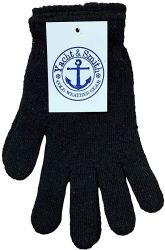 120 Pairs Yacht & Smith Unisex Black Magic Gloves - Knitted Stretch Gloves