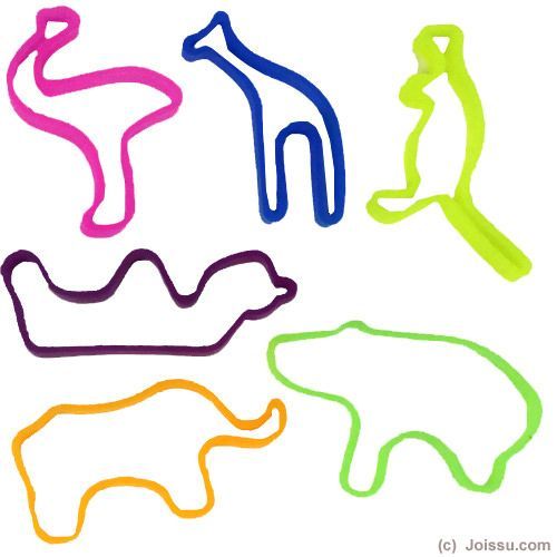 12 Pieces 6 Piece Fun Shaped Silicone Bandz Sets - Bracelets