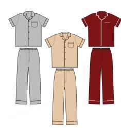 48 Sets of 2 Piece Mens Short Sleeve Pajama Set Assorted Colors And Sizes S-xl