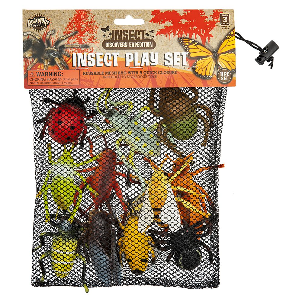 24 pieces Insect Figures In Mesh Bag - Animal & Reptiles