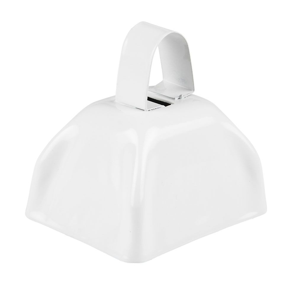 144 pieces 3" White Metal Cowbell - Musical Toys