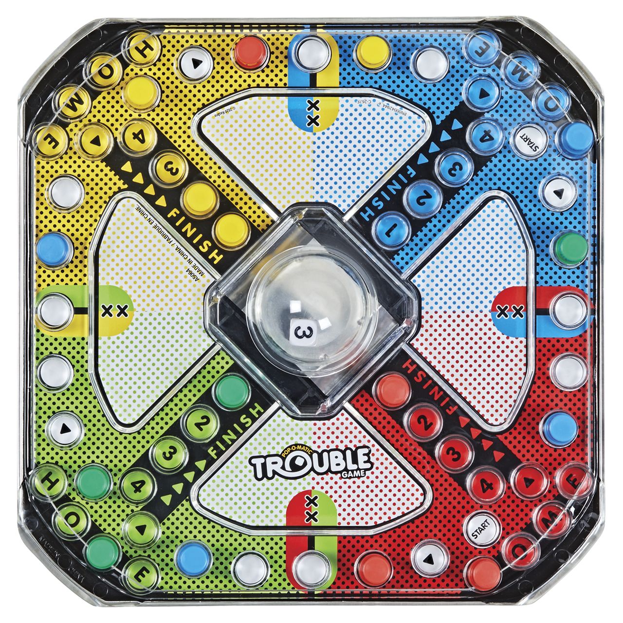 12 pieces Hasbro Trouble PoP-O-Matic Classic Board Game - Playing Cards & Dice