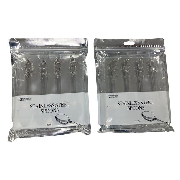 48 pieces 12 Pcs Stainless Steel Spoons Set - Kitchen Cutlery