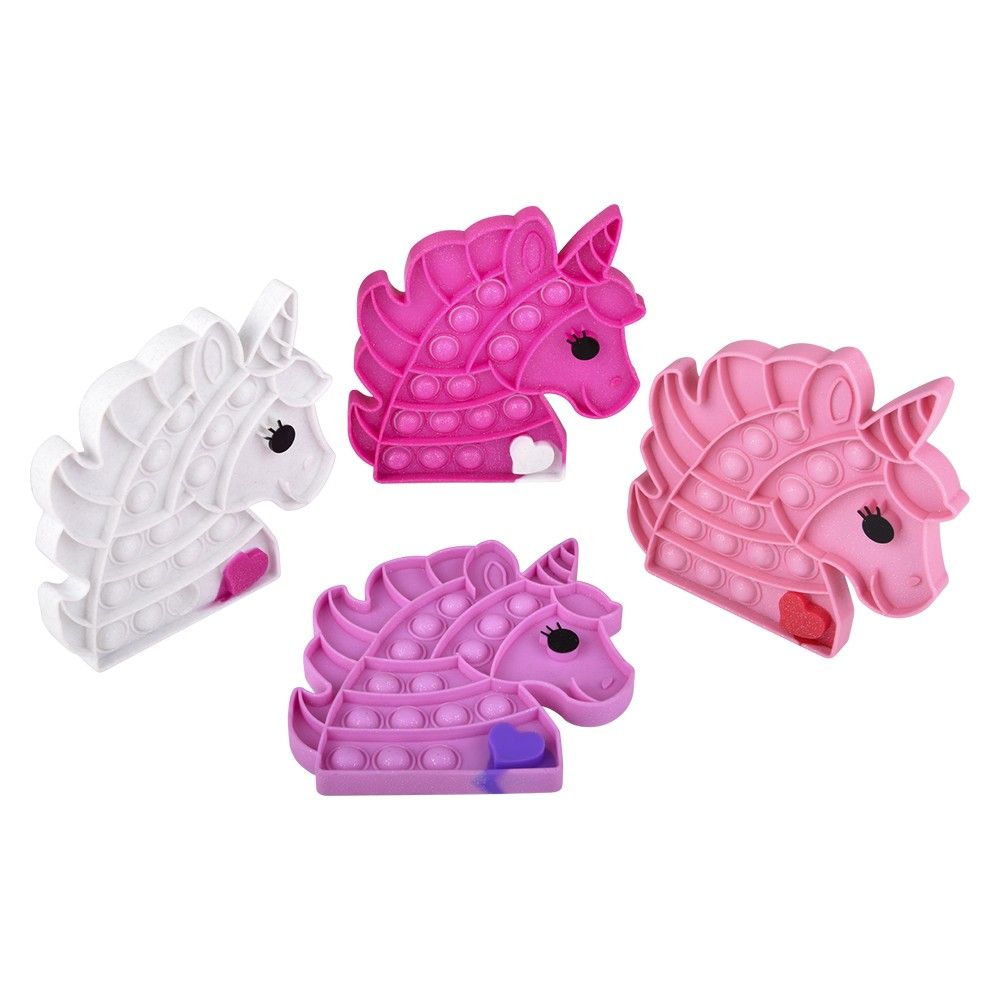 144 of 6.5 inch Valentines Unicorn Bubble Popper