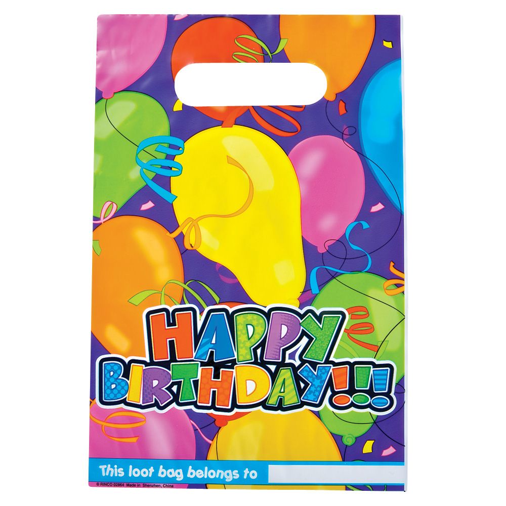 576 pieces Happy Birthday Loot Bag 6.5"x10" - Gift Bags Everyday