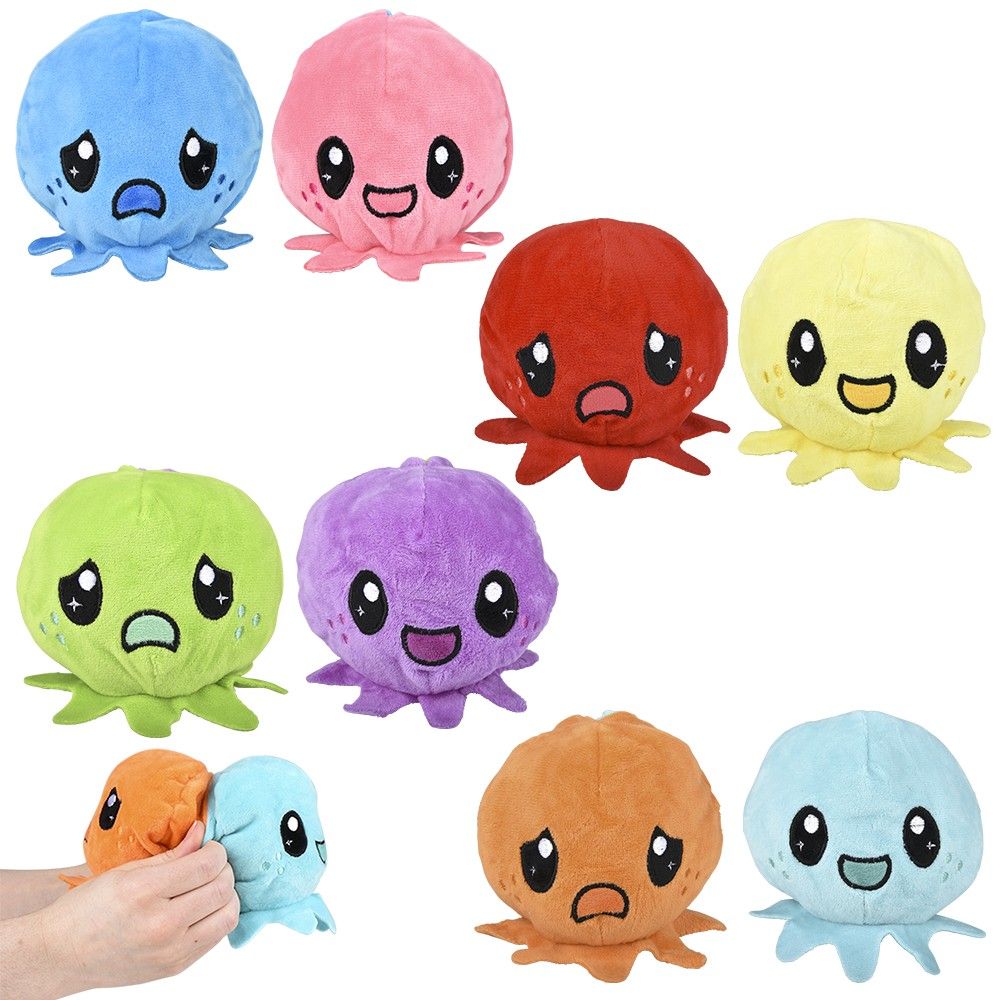 72 pieces Reverse Eez Plush Octopus 4" - Plush Toys