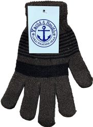 48 Units of Yacht & Smith 48 Pack Wholesale Bulk Winter Gloves Unisex (stripe Gloves a) - Knitted Stretch Gloves