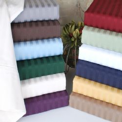 12 Wholesale Solid Embossed Sateen Stripe Bed Sheet Sets 4pc Set Assorted Colors In Twin