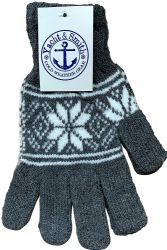 48 of Yacht And Smith Women's Winter Gloves In Assorted Snowflake Print