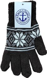 48 of Yacht And Smith Men's Winter Gloves In Assorted Snowflake Print
