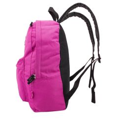24 Wholesale 18" Classic Hot Pink Backpacks With Side Mesh Water Bottle Pocket