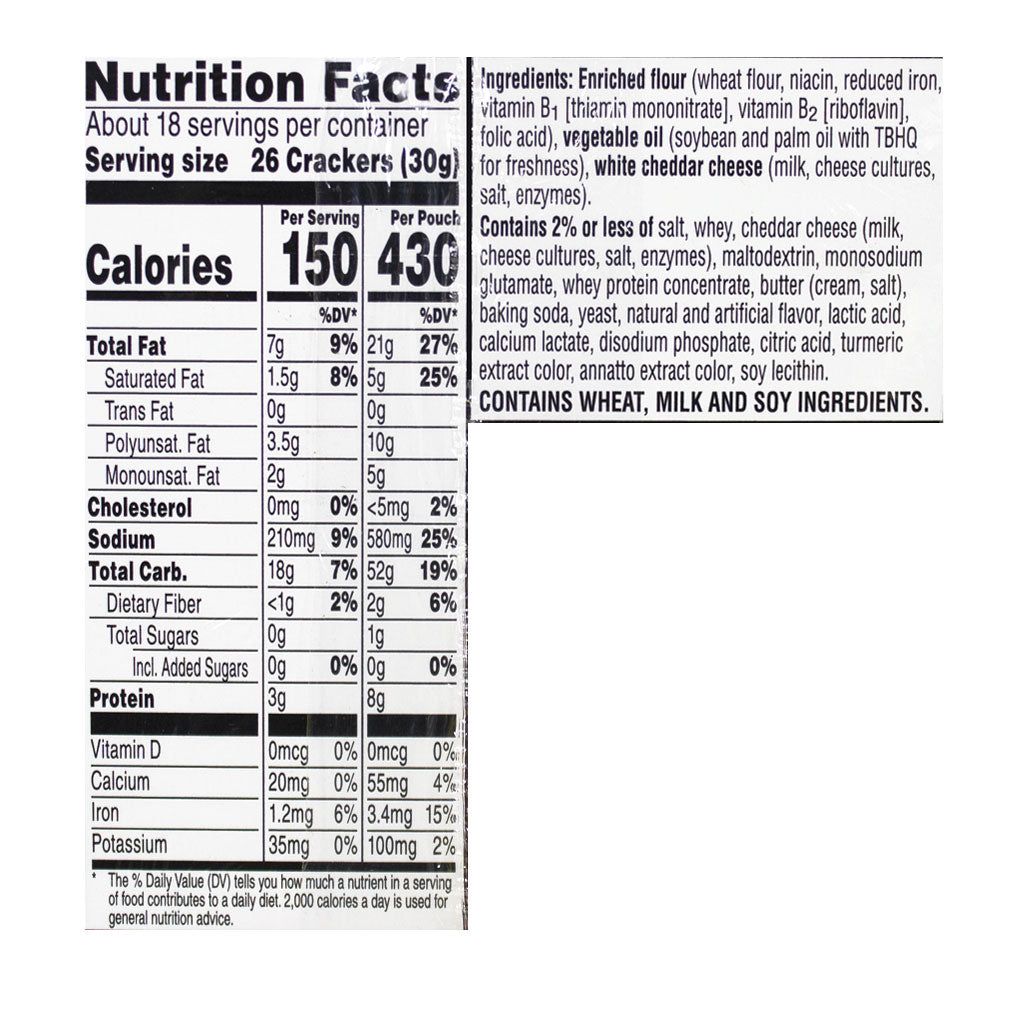 6 Wholesale Cheez-It White Cheddar Crackers - 3 oz.