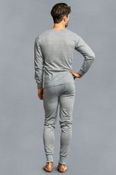 12 Pieces Men's Thermal Top And Bottom Set Color Heather Grey Size 2xl - Mens Thermals
