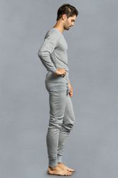 12 Pieces Men's Thermal Top And Bottom Set Color Heather Grey Size 2xl - Mens Thermals