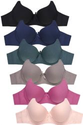 144 Pieces Mamia Ladies Full Cup Plain Cotton Bra - Womens Bras And Bra Sets