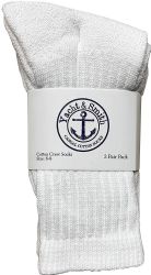48 Wholesale Yacht & Smith Wholesale Kids Crew Socks, With Free Shipping Size 6-8 (white)