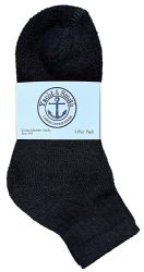 72 Wholesale Yacht & Smith Wholesale Kids Mid Ankle Socks, With Free Shipping Size 6-8 (black)